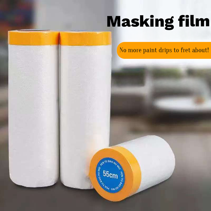 Dust Mask Construction - Protective Pre-Taped Masking Film, Dust-Proof Paint