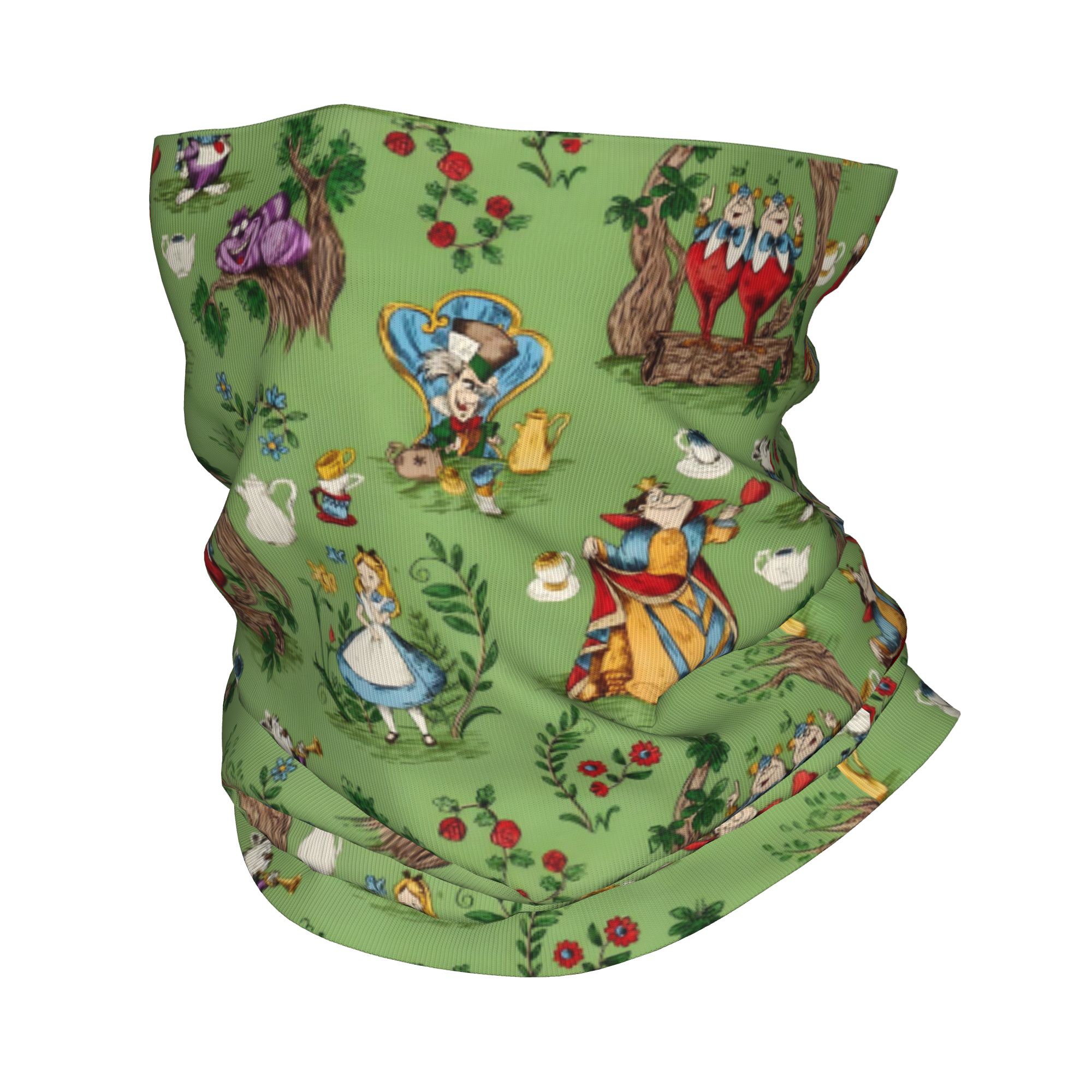 Neck Gaiter Face Cover - Custom A-Alice in W-Wonderland Bandana Neck