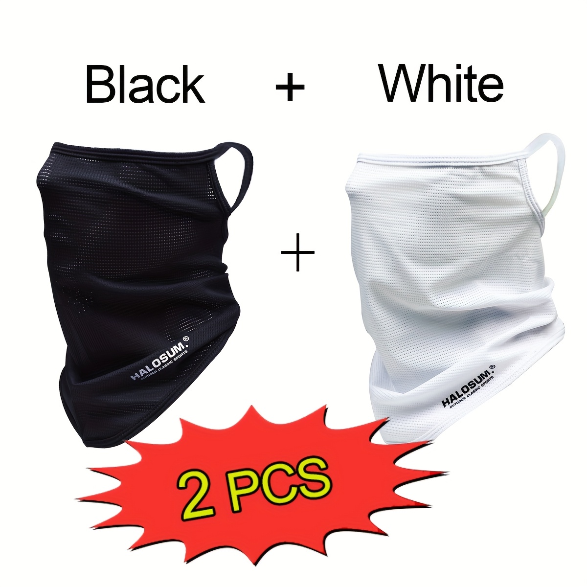 Kids Face Mask - 1/2Pcs Ice Silk Face Mask Breathable