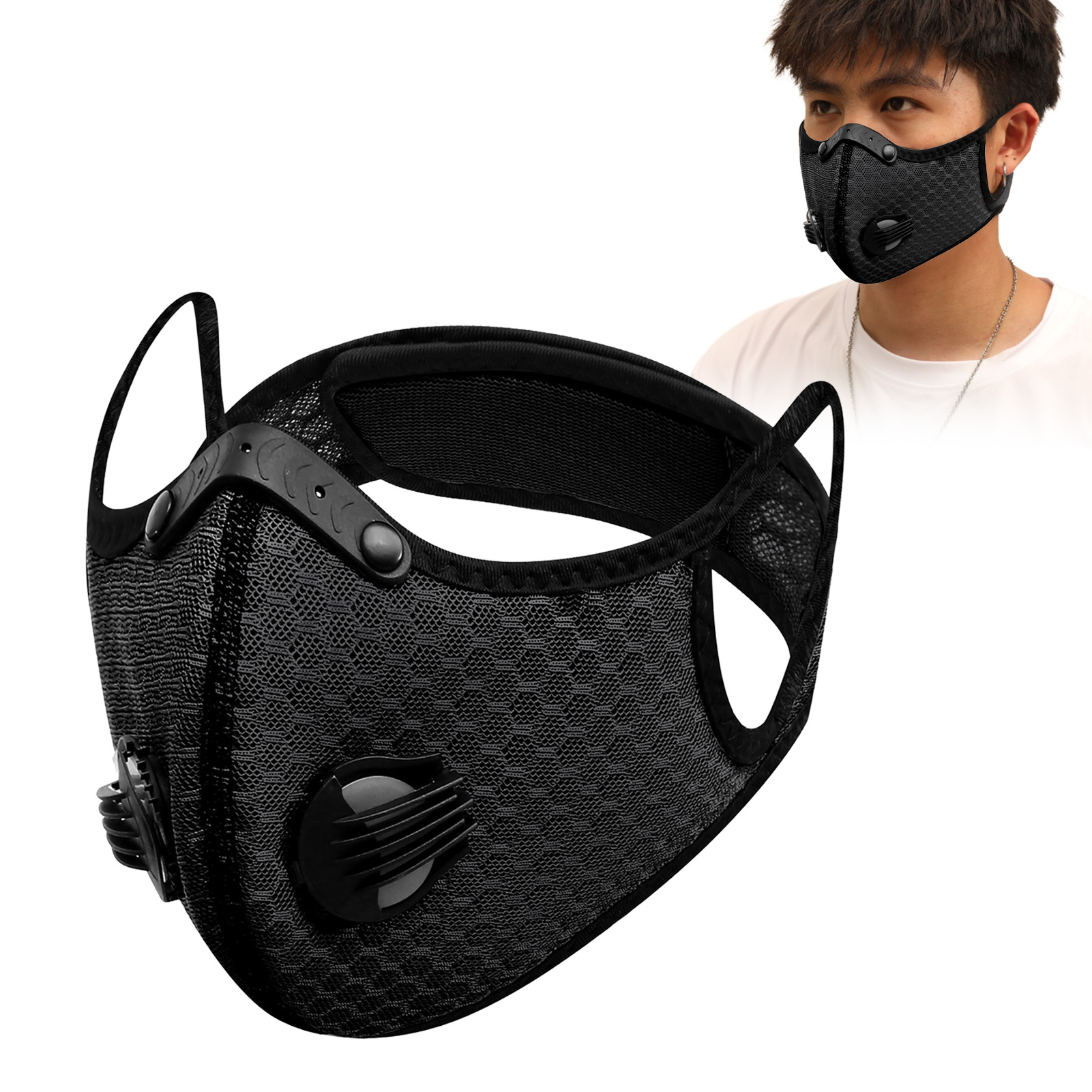 Anti Pollution Mask - Unisex Windproof Riding Mask Activated Charcoal