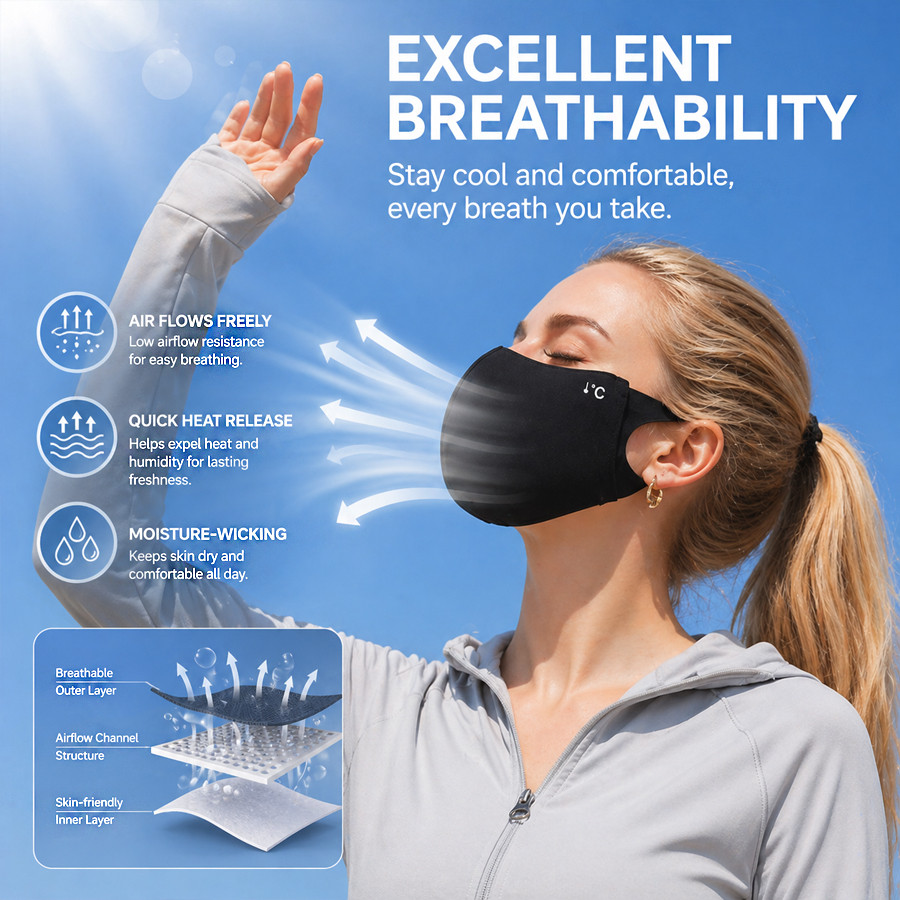 Cooling Summer Sun Mask Outdoo - đánh giá và giá Sports Mask Breathable