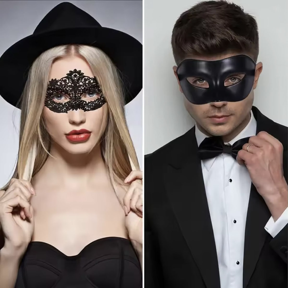 2pcs Elegant Black Lace Masque - đánh giá và giá Black Face Mask Pack