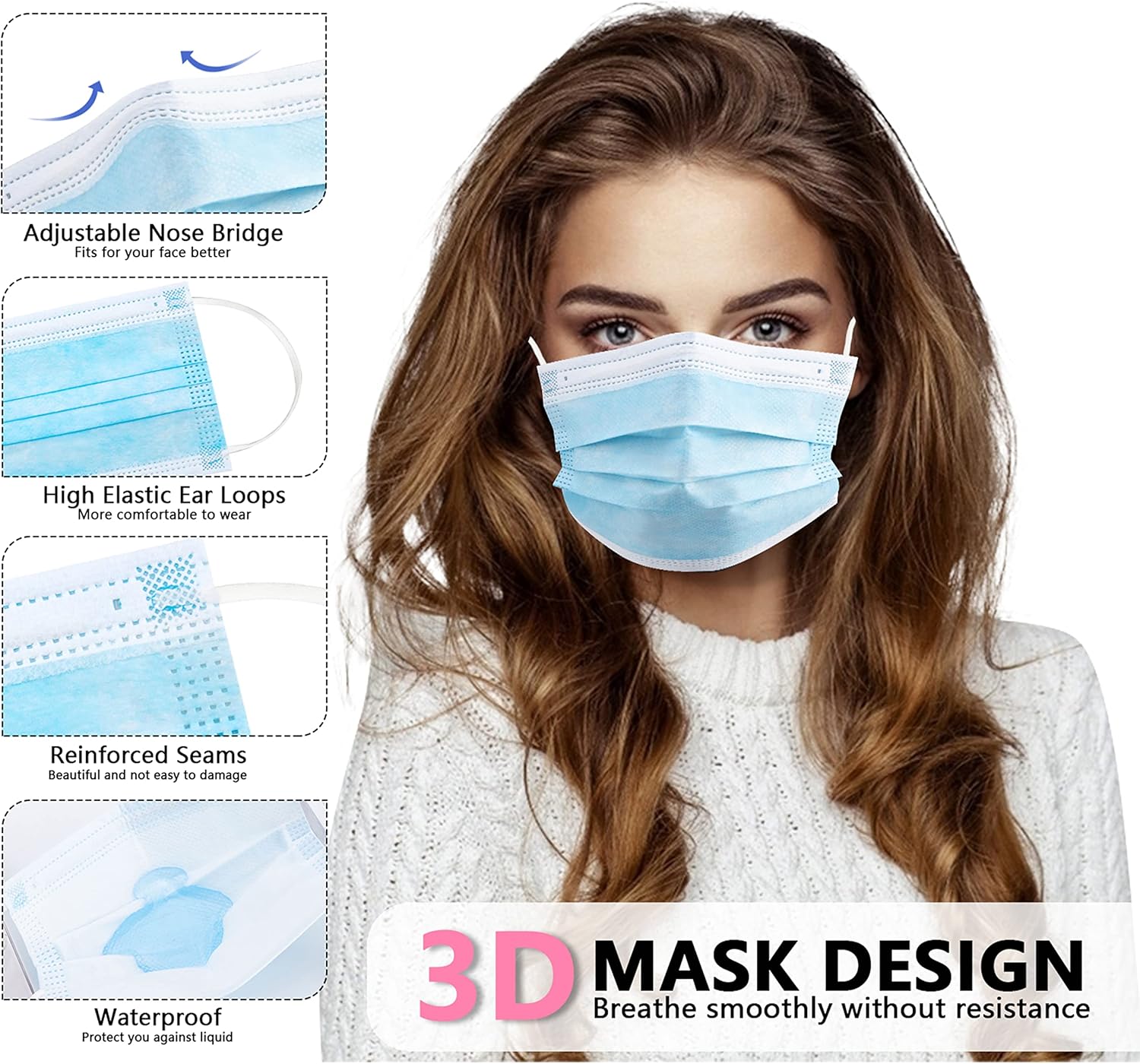 100pcs blue disposable protect - đánh giá và giá Disposable Mask Blue