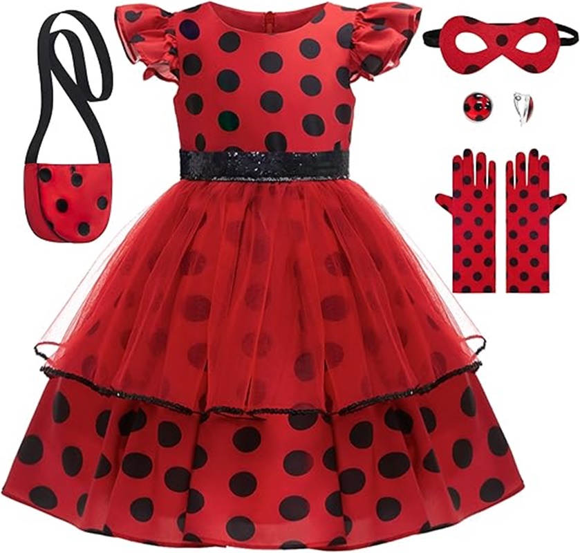 Girls Cosplay Costume Polka Do - đánh giá và giá Kids Face Mask