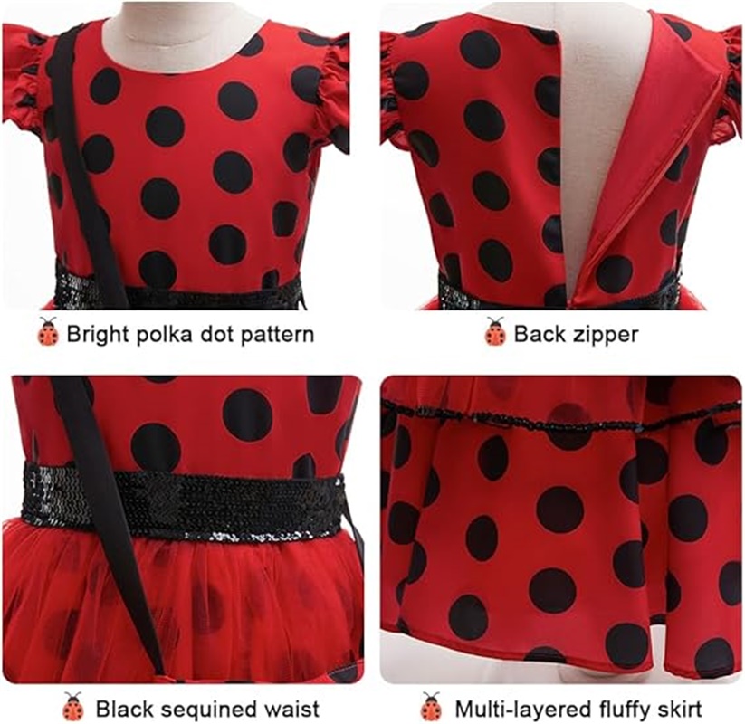 Girls Cosplay Costume Polka Do - đánh giá và giá Kids Face Mask