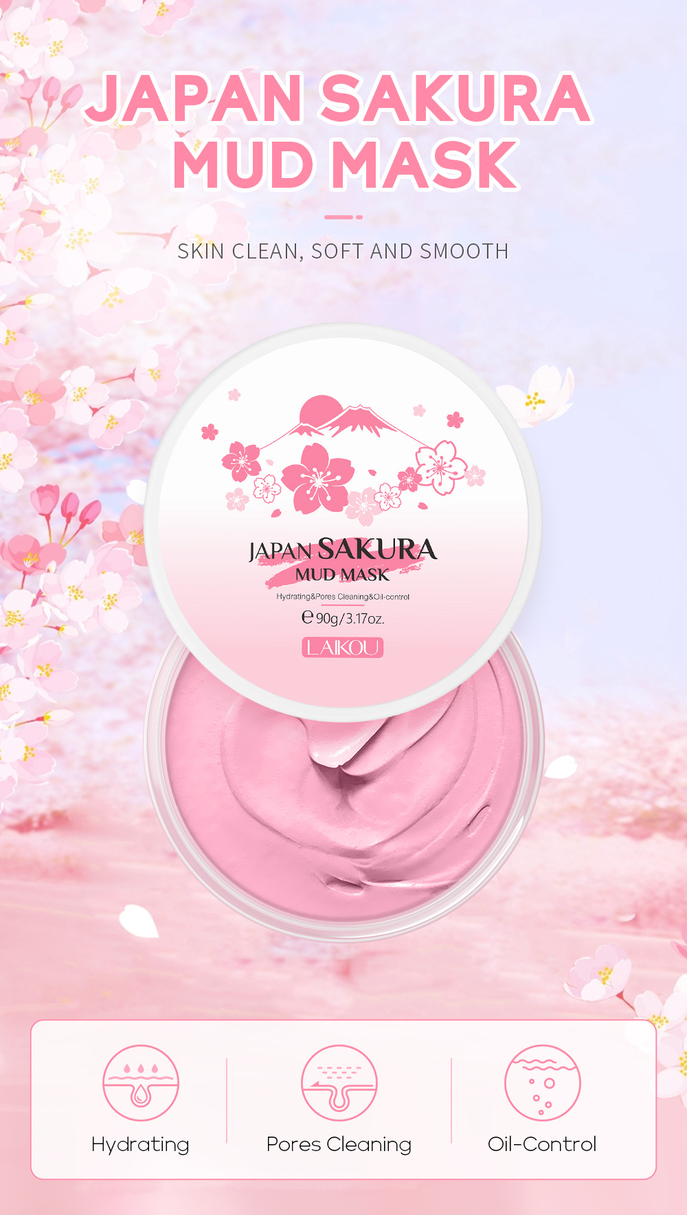 LAIKOU Sakura Clay Mask 25g/90 - đánh giá và giá Dust Mask Construction