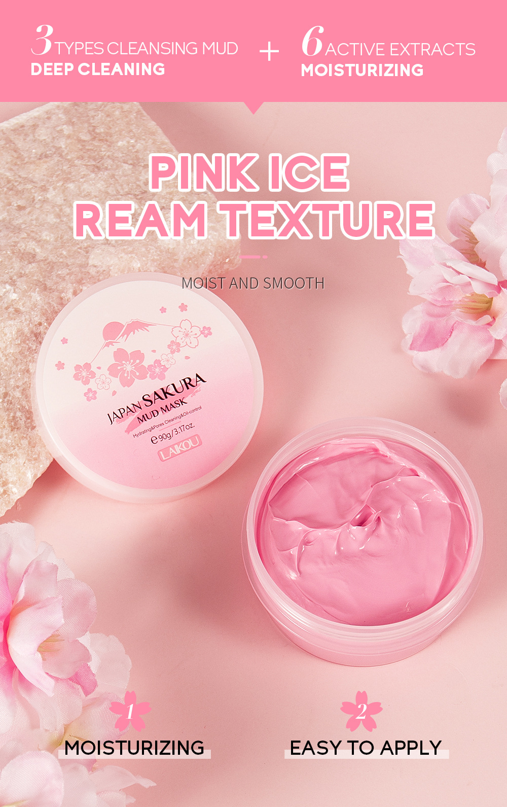 LAIKOU Sakura Clay Mask 25g/90 - đánh giá và giá Dust Mask Construction