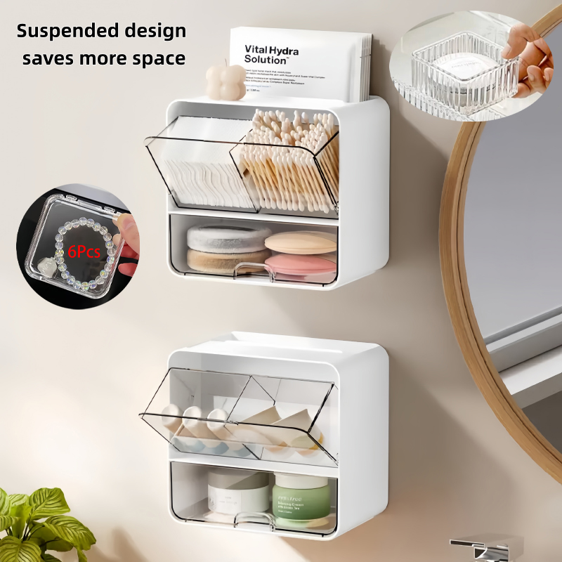 8-Piece Set, One Wall-Mounted  - đánh giá và giá Face Mask Storage Box
