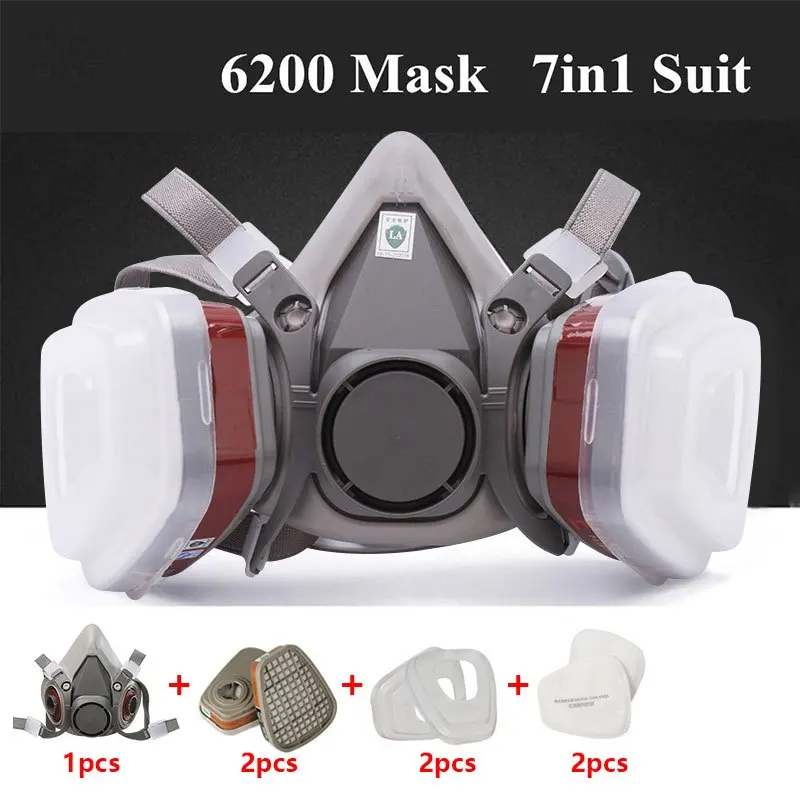 7in1 Gas Proof Half Face Mask  - đánh giá và giá Respirator Half Face