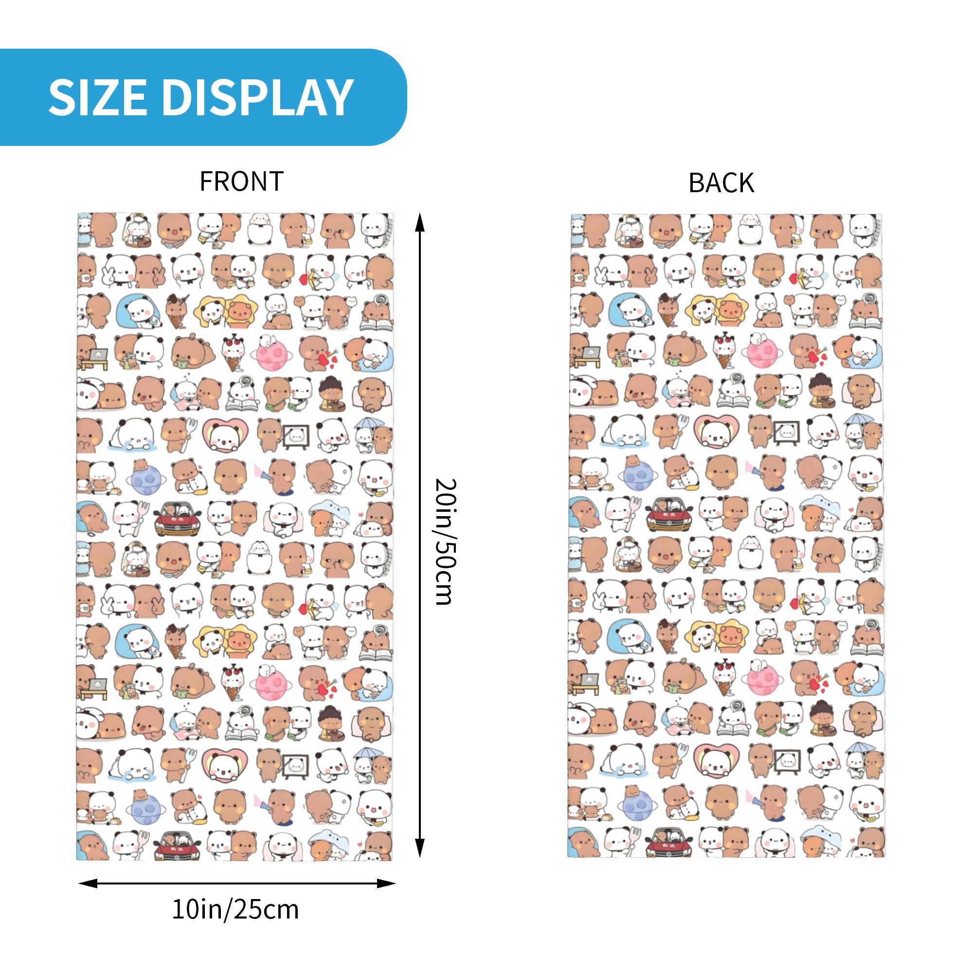 Custom Bear Cartoon Peach And  - đánh giá và giá Neck Gaiter Face Cover
