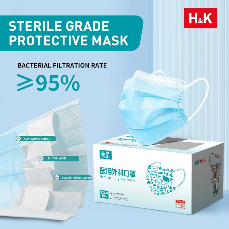 50/100 PCS Box Blue Face Masks - đánh giá và giá Disposable Mask Blue
