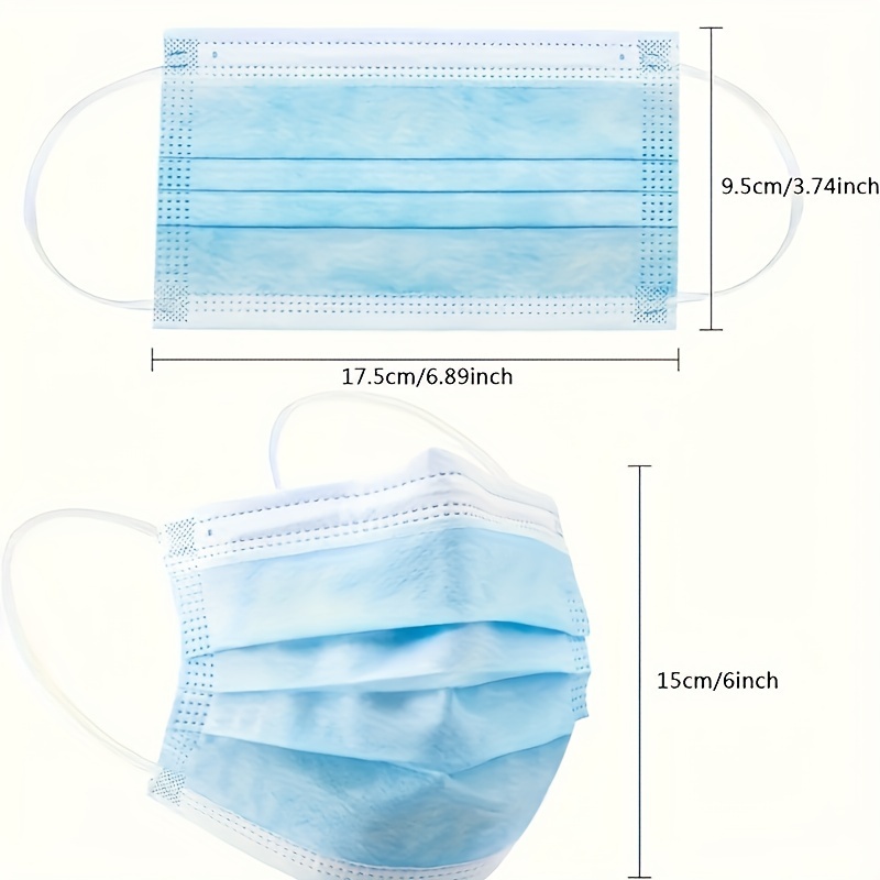 200Pcs Thickened Blue Disposab - đánh giá và giá Disposable Mask Blue