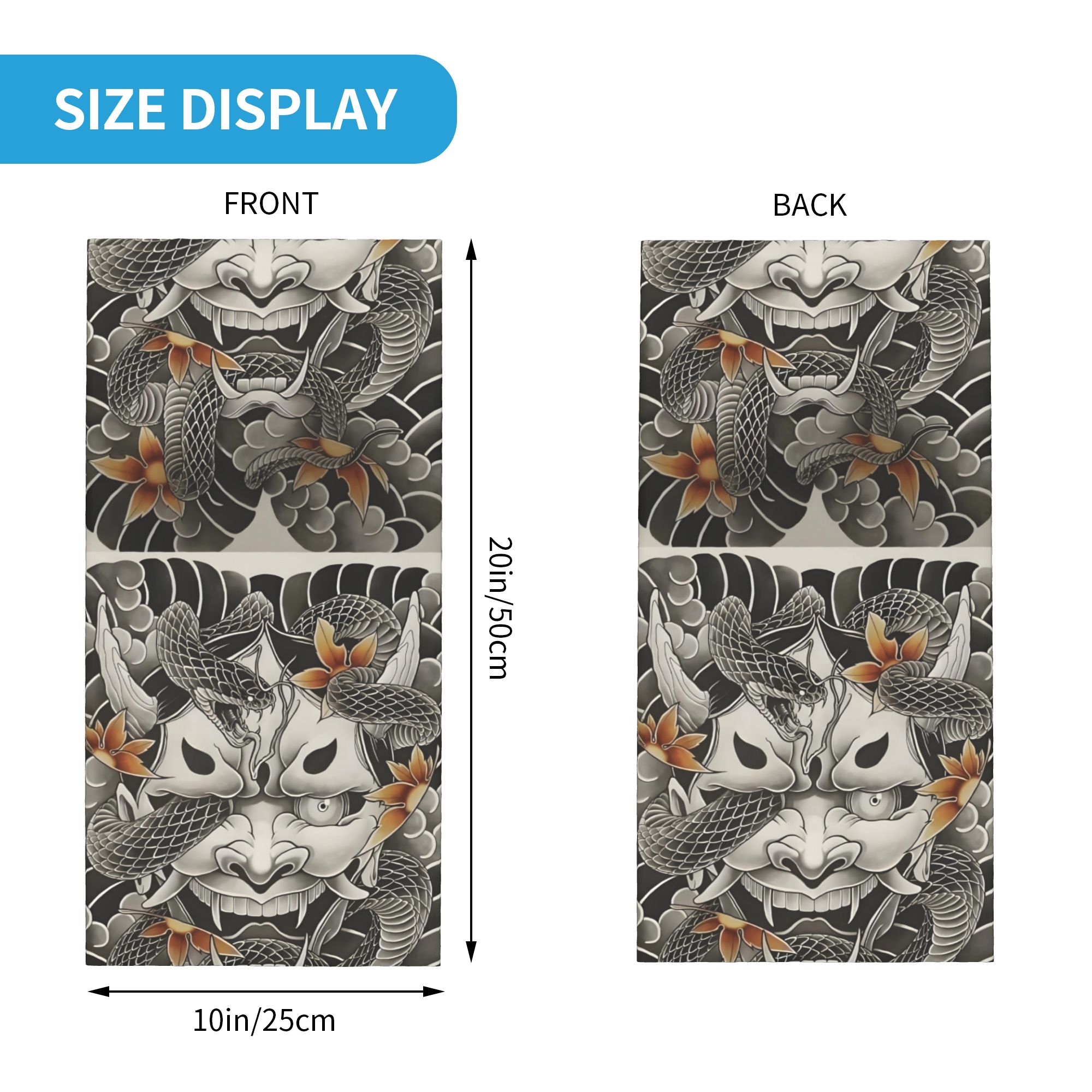 Custom Samurai Oni Demon Banda - đánh giá và giá Neck Gaiter Face Cover