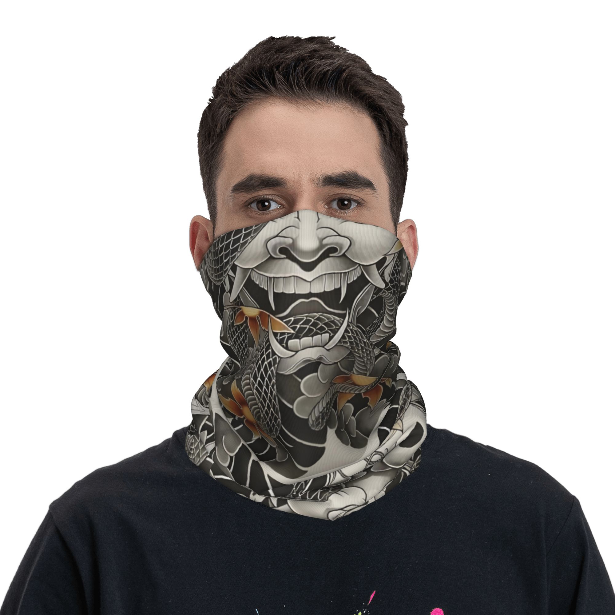 Custom Samurai Oni Demon Banda - đánh giá và giá Neck Gaiter Face Cover