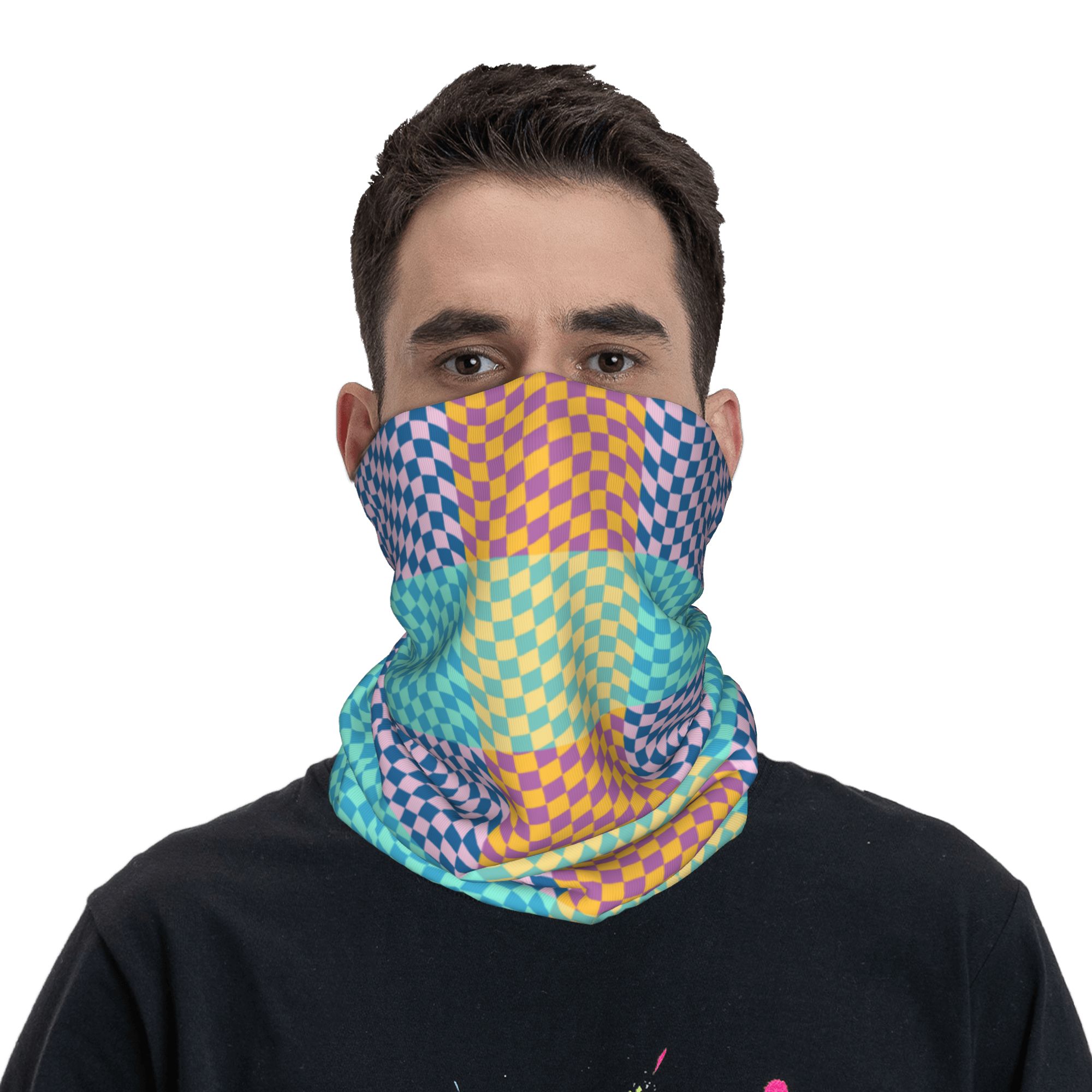 Custom Colored Checkered Banda - đánh giá và giá Neck Gaiter Face Cover