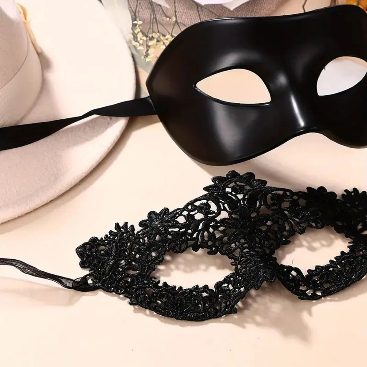 2pcs Elegant Black Lace Masque - đánh giá và giá Black Face Mask Pack
