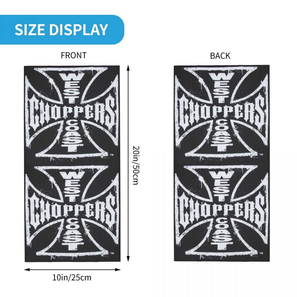 West Coast Iron Cross Choppers - đánh giá và giá Neck Gaiter Face Cover